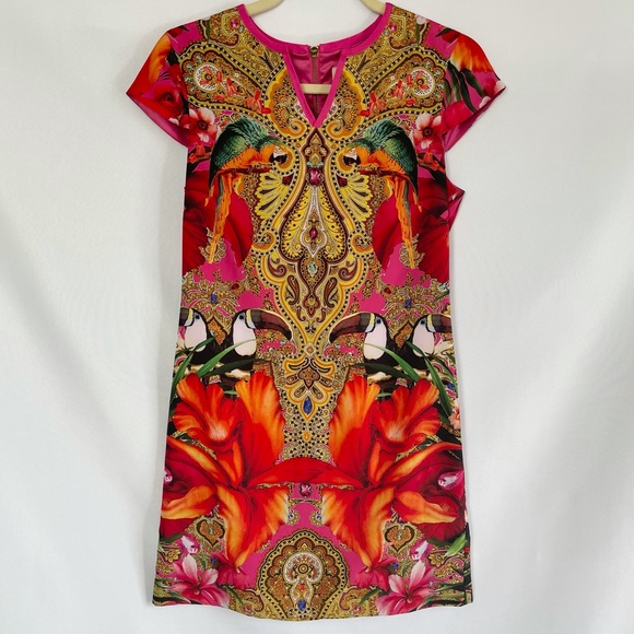 TED BAKER Aalia Toucan Print Paisley Tunic Dress - Ted’s size 2 (US size 6) - Picture 2 of 12